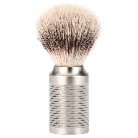Muhle Rocca Rasierpinsel mit Silvertip Fibre, Griff Edelstahl  Помазок Rocca с Silvertip Fibre, ручка из нержавеющей стали
