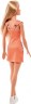 Mattel Chic Barbie Puppe im orangen Kleid mit Prints Шикарная кукла Барби в оранжевом платье с принтами