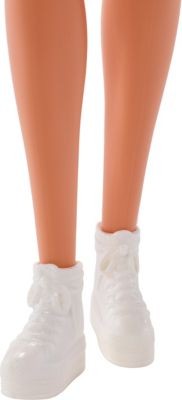Mattel Chic Barbie Puppe im orangen Kleid mit Prints Шикарная кукла Барби в оранжевом платье с принтами