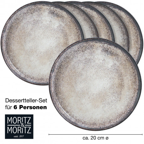 Moritz & Moritz Moritz & Moritz Dessertteller 6-tlg. DIGITAL beige Десертные тарелки Moritz & Moritz 6 шт. ЦИФРОВОЙ
