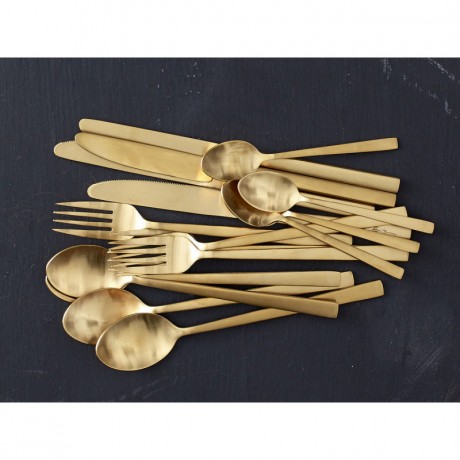 Bitz Bitz Besteck Edelstahl PVD Messing Besteckset 16-tlg. Набор столовых приборов Bitz из нержавеющей стали, латунь с PVD-покрытием, 16 предм.