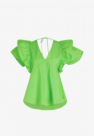 Tommy Hilfiger RUFFLED REGULAR FIT  Blouse spring lime Блуза REGULAR FIT С РЯБЯМИ весенняя известь