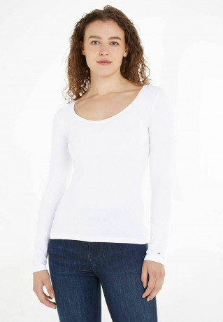 Tommy Hilfiger LANGARM Long sleeved top weiss LONG SLEEVE Топ с длинными рукавами белый