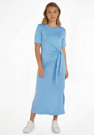 Tommy Hilfiger KNOT MIDI Jersey dress bleu KNOT MIDI Платье из джерси синий