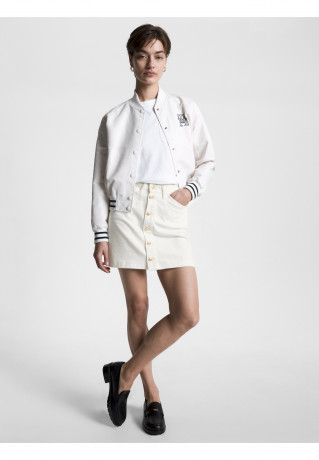 Tommy Hilfiger SKIRT Mini skirt ecru ЮБКА Мини-юбка экрю