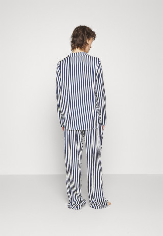 Tommy Hilfiger SATIN LONG SLEEVE PJ SET Pyjamas desert sky АТЛАСНАЯ ПИЖА С ДЛИННЫМИ РУКАВАМИ Пижамы небо пустыни