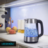 Arendo Arendo Wasserkocher, 1,7 l, 2200 W, Edelstahl, Glaswasserkocher, automatische Abschaltung, Kalkfilter, LED silberfarben Чайник Arendo 1,7 л, 2200 Вт, стеклянный чайник из нержавеющей стали, с автоматическим отключением, фильтром от накипи, светодио