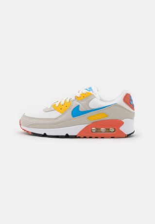 Nike Sportswear AIR MAX 90 Sneaker low summit white/university blue/light bone/vivid sulfur/madder root/black AIR MAX 90 низкие кроссовки женские вершинный белый/университетский синий/светлая кость/яркая сера/корень марены/черный