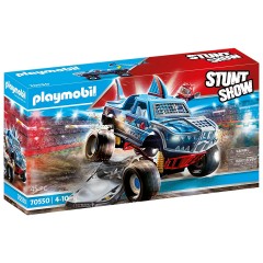 PLAYMOBIL 2er Set: 70550 Stuntshow Monster Truck Shark + 70549 Stuntshow Monster Truck Horned Набор из 2 предметов: 70550 Акула-монстр-шоу с трюками + 70549 Рогатый монстр-трак с трюками