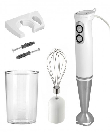 QUIGG QUIGG Stabmixer Stabmixer SET 500W Edelstahl Purierstab Mixer Handmixer, 500,00 W, Stufenlose Geschwindigkeitskontrolle am Kopf des Gerates  Ручной блендер QUIGG ручной блендер SET 500 Вт, миксер со очищающим стержнем из нержавеющей стали, ручной ми