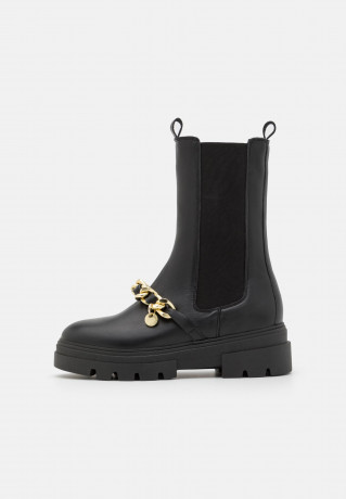 Tommy Hilfiger MONOCHROMATIC CHELSEA BOOT CHAIN Platform boots black MONOCHROMATIC CHELSEA BOOT CHAIN - Ботинки на платформе черный