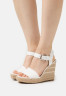 Tommy Hilfiger Wedge sandals ecru босоножки на танкетке экрю