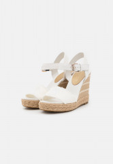 Tommy Hilfiger Wedge sandals ecru босоножки на танкетке экрю