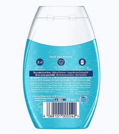 Theramed Original Frisch 2in1, 75ml x 5st, зубная паста гель 2 в 1, зубная паста и ополаскиватель для защиты от кариеса и свежего дыхания, длительная свежесть, 75мл x 5шт