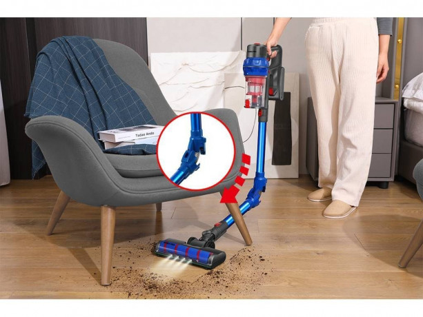 SWISS PRO+ SWISS PRO+ Akku-Bodenstaubsauger Flexibler Staubsauger Beutellos 250W LED Holzboden Teppiche Tierhaare, 250,00 W  SWISS PRO+ Беспроводной пылесос с канистрой Гибкий пылесос без мешка 250 Вт со светодиодной подсветкой Деревянные напольные ковры 