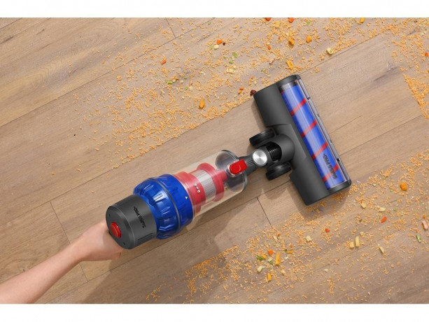 SWISS PRO+ SWISS PRO+ Akku-Bodenstaubsauger Flexibler Staubsauger Beutellos 250W LED Holzboden Teppiche Tierhaare, 250,00 W  SWISS PRO+ Беспроводной пылесос с канистрой Гибкий пылесос без мешка 250 Вт со светодиодной подсветкой Деревянные напольные ковры 