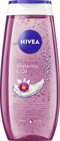 NIVEA Duschgel Waterlily & Oil, 250 ml, Нивеа Гель для душа с ароматом водяной лилии, ухаживающие масла, витамины C и E, 250 мл