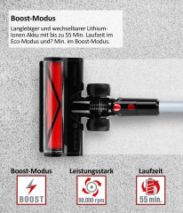 Genius Genius Akku-Hand-und Stielstaubsauger Invictus X9 Facelift Kabellos 12-tlg., Akkustaubsauger Kabellos, Beutellos HEPA 3 Fach Filtersystem, LED Wandhalterung bis zu 55 Min fur Hartboden Teppich Tierhaare  Genius беспроводной ручной пылесос Invictus