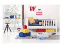 LEGO Aufbewahrungsbox grey, LEGO ящик для хранения с выдвижными отсеками (Дания), 50 х 25 х 18 см, серый, органайзер в виде конструктора, прочный пластик, для игрушек и вещей