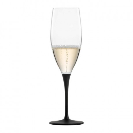 Eisch Eisch Kaya Schwarz Champagnerglas mit Moussierpunkt h: 235 mm / 278 ml Бокал для шампанского Eisch Kaya черный с муссом, высота: 235 мм / 278 мл