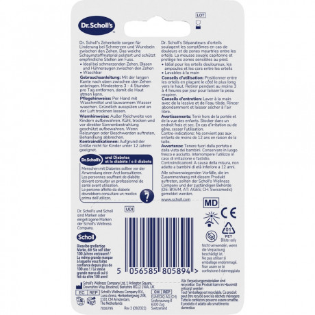 SCHOLL Zehenkeile, 3 St, Шолль Разделители для пальцев ног, мягкий гель, 3 шт