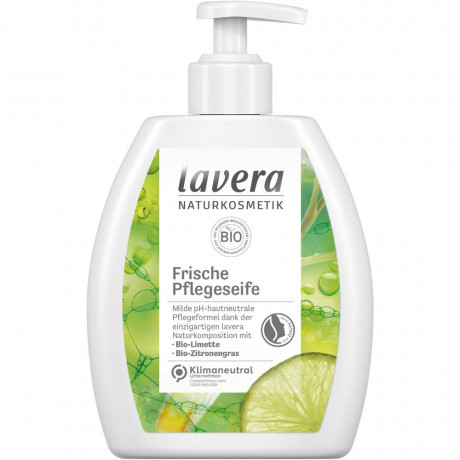 LAVERA FRISCHE PFLEGESEIFE Bio-Limette & Bio-Zitronengras 250ml, 250 ml, Лавера Жидкое мыло освежающее с цитрусовым ароматом, био-лайм и био-лемонграсс, 250 мл