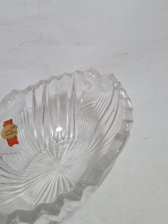 Салатница винтажная Anna Hutte, хрусталь, 19 x 13,5 x 8 см, Германия, 1960-1970гг.