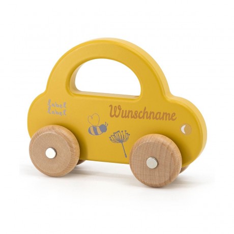 elefantasie Holzspielzeug Auto personalisiert mit Namen Деревянная игрушечная машинка с именем