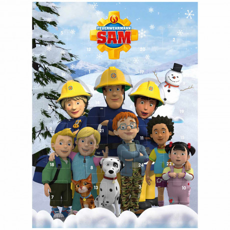 Feuerwehrmann Sam Adventskalender, Fireman Sam шоколадный адвент-календарь 2026 «Пожарный Сэм» с 24 фигурками из молочного шоколада, 75 г