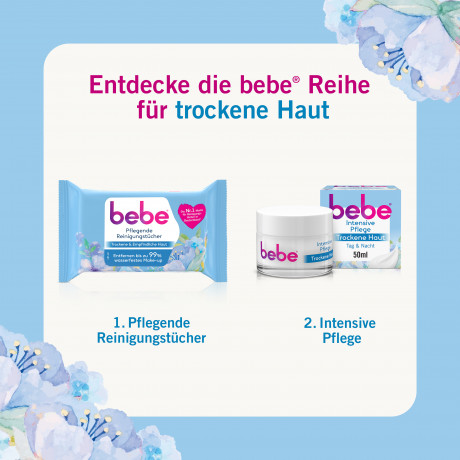 bebe Intensivpflege Trockene Haut, 50 ml, bebe интенсивный крем для лица для сухой кожи с маслом авокадо и маслом ши, 50 мл