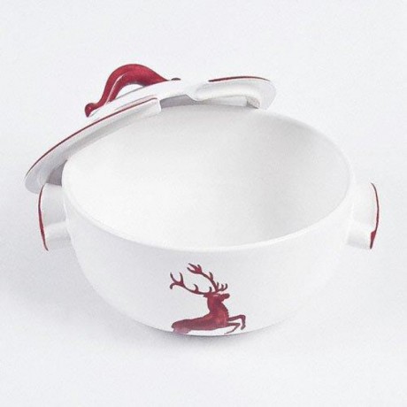 Gmundner Keramik Gmundner Keramik Bordeauxroter Hirsch Suppentopf glatt 2 L / h: 18 cm Gmundner керамический горшок для супа из бордоского благородного оленя, гладкий, 2 л / высота: 18 см