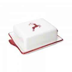Gmundner Keramik Gmundner Keramik Bordeauxroter Hirsch Butterdose 125 g Gmundner Ceramics Блюдо с маслом бордо из красного оленя 125 г