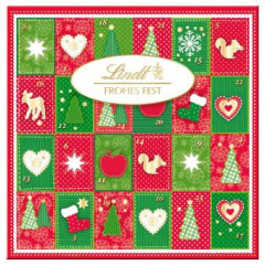 Lindt Frohes Fest Mini Tisch Adventskalender, настольный шоколадный адвент-календарь Счастливого праздника, 115 г
