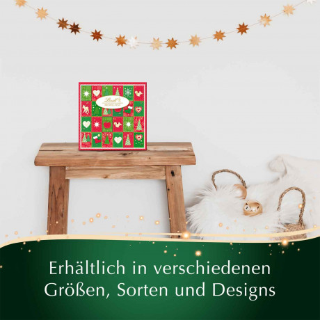 Lindt Frohes Fest Mini Tisch Adventskalender, настольный шоколадный адвент-календарь Счастливого праздника, 115 г