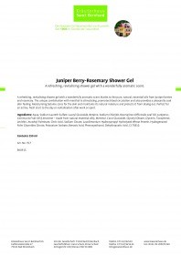 Krauterhaus Sanct Bernhardt Juniper Berry-Rosemary Shower Gel 250 ml