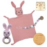 Angels Baby Baby Geschenkset mit Schnullerkette und Schnuffeltuch 4 teilig Детский подарочный набор с цепочкой для пустышки и одеялом