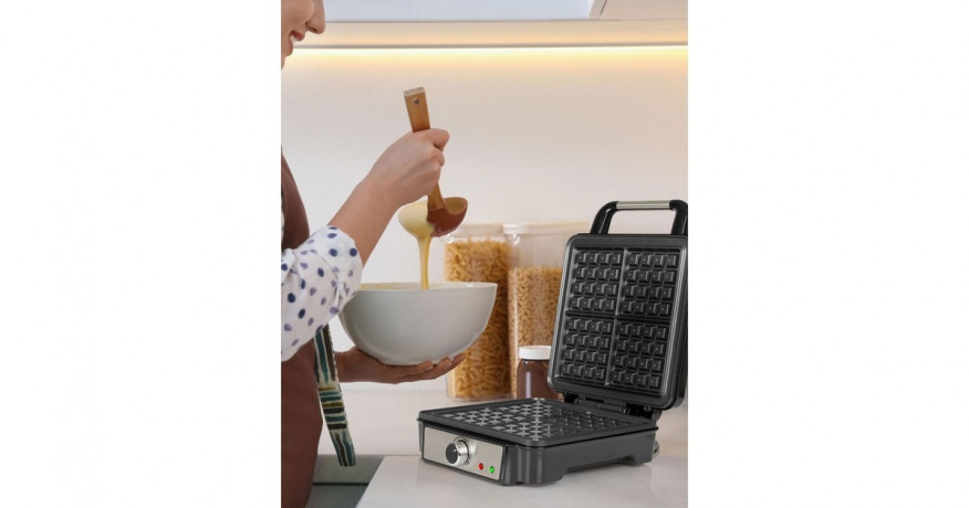 ProfiCook ProfiCook Waffelautomat PC-WA 1241, Waffeleisen schwarz/edelstahl, 1.200 Watt schwarz/edelstahl Вафельница ProfiCook PC-WA 1241, вафельница черная/нержавеющая сталь, 1200 Вт