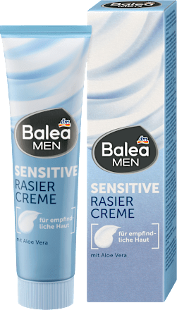 Balea MEN Rasiercreme Sensitive, 100 ml, Крем Sensitive для бережного бритья с алоэ вера и пантенолом, 100 мл