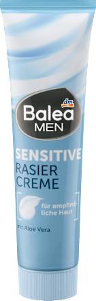 Balea MEN Rasiercreme Sensitive, 100 ml, Крем Sensitive для бережного бритья с алоэ вера и пантенолом, 100 мл