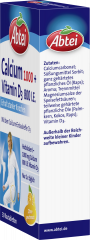 Abtei Calcium 1.000 + Vitamin D3 800 I.E. Kautabletten 30 Kautabletten (113 g), Abtei Жевательные таблетки кальция 1000 мг с витамином D3 800 МЕ для костей и мышц, 30 жевательных таблеток (113 г)