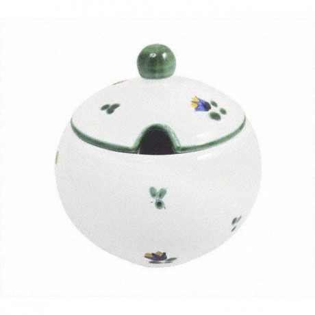 Gmundner Keramik Gmundner Keramik Streublumen Zuckerdose glatt mit Ausschnitt 10 cm Керамическая сахарница Gmundner с рассеянными цветами, гладкая, с вырезом 10 см