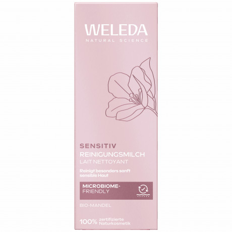 WELEDA Sensitiv Reinigungsmilch, 75 ml, Очищающее молочко Sensitiv с миндальным маслом для чувствительной кожи, без отдушки, 75 мл