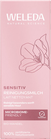 WELEDA Sensitiv Reinigungsmilch, 75 ml, Очищающее молочко Sensitiv с миндальным маслом для чувствительной кожи, без отдушки, 75 мл