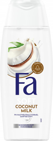 Fa Soft Coconut Milk Duschcreme 250 ml, Крем для душа FA Soft Coconut Milk с ароматом кокосового молока, пралине и ванили, 250 мл