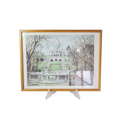 Georges B. Картина в раме "Парижский собор", 41.5см x 32см, 1970-80гг.