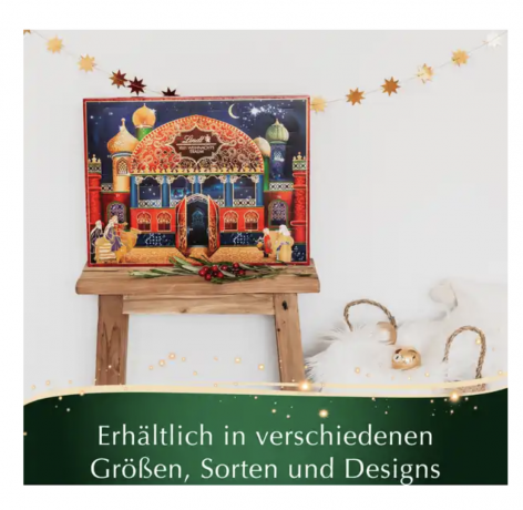 Lindt 1001 Weihnachts-Traum Adventskalender 2024 Адвент календарь "1001 ночь" с 24 сладкими сюрпризами, 48см × 36см, 281грамм  