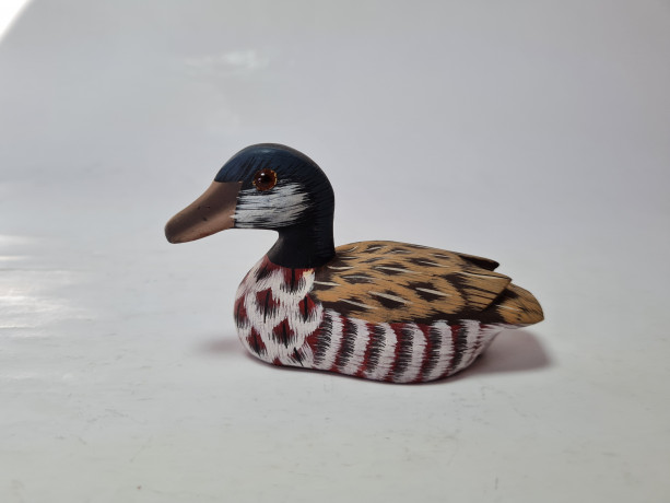 Винтажные фигурки из дерева "Семья из 5 уточек", ручная роспись, Германия, 1960-70гг.