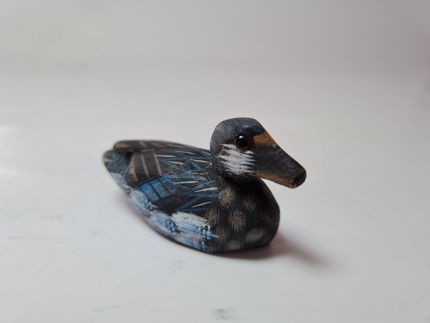 Винтажные фигурки из дерева "Семья из 5 уточек", ручная роспись, Германия, 1960-70гг.