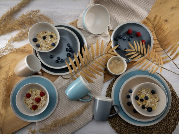 Creatable Creatable Kombiservice 16-tlg. NORDIC LIVING COOL anthrazit Создаваемый комбинированный сервиз 16 шт. НОРДИЧЕСКАЯ ЖИЗНЬ КРУТАЯ