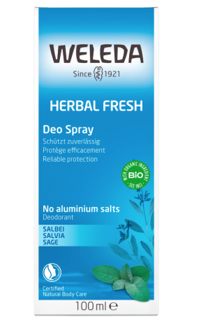 WELEDA SALBEI Herbal Fresh Deo Spray Дезодорант-спрей c ароматом шалфея без солей алюминия 100мл